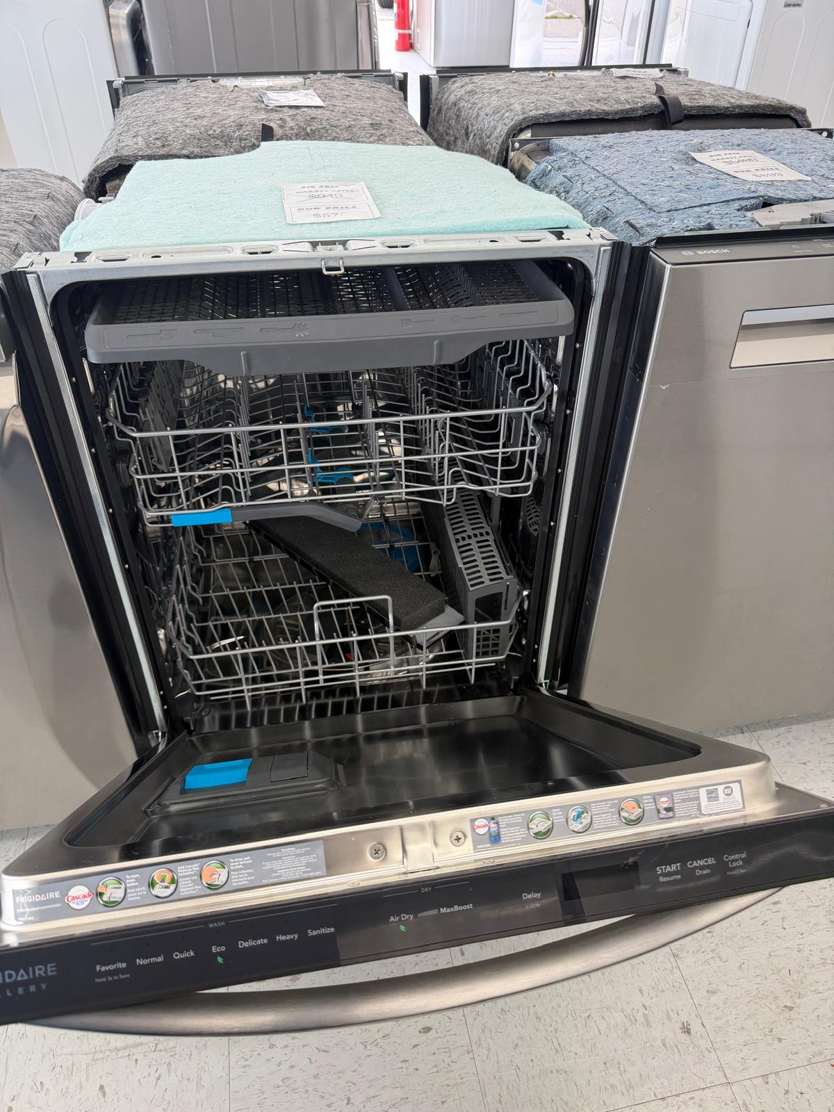 Actual Frigidaire dishwasher interior at MD Appliances