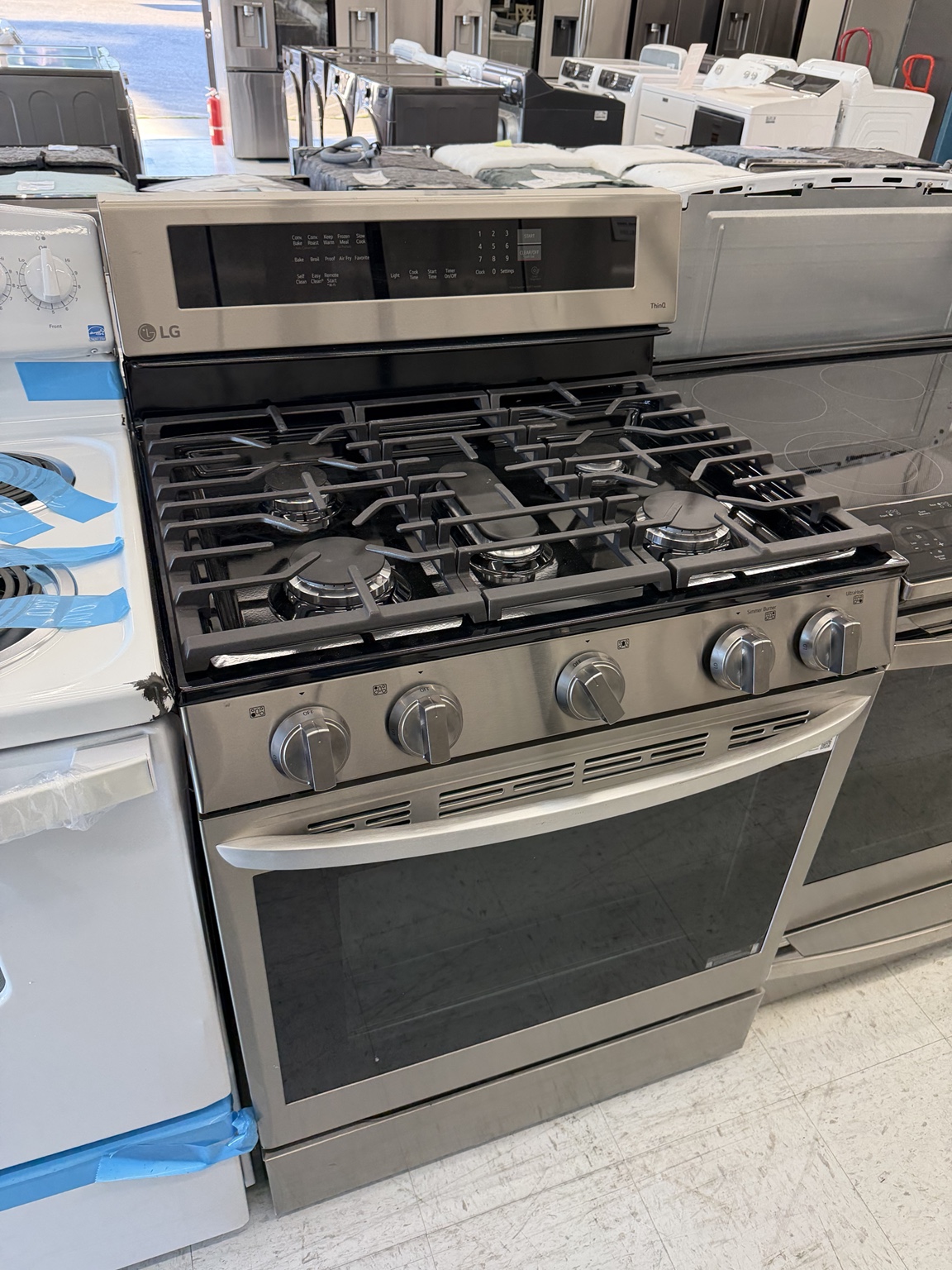 Actual LG LRGL5825F 5.8 cu. ft. Smart Freestanding Gas Range in the MD Appliances showroom